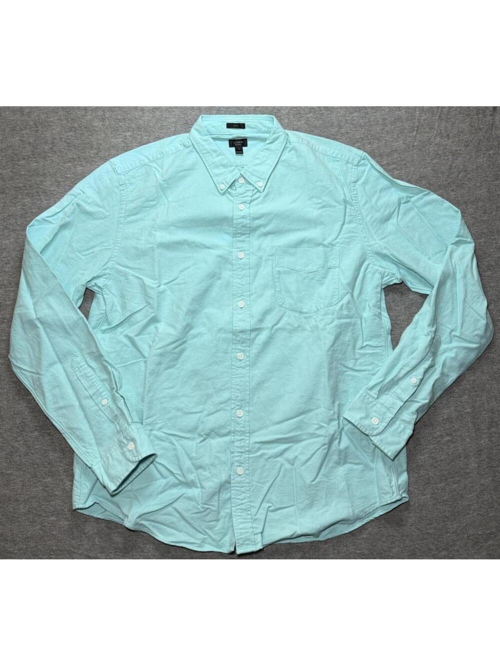 J.CREW Men's Long Sleeve Button-Down Shirt-XL/Light Blue/Casual/100% Cotton